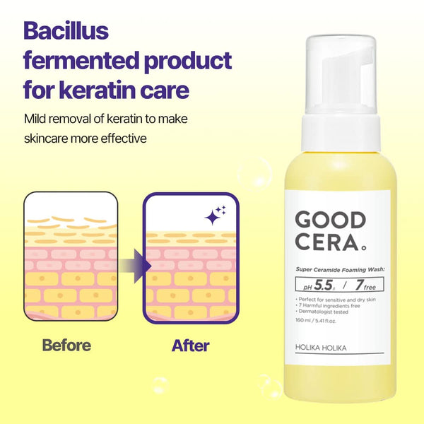 Holika Holika Good Cera Super Ceramide Foam Cleanser image 2